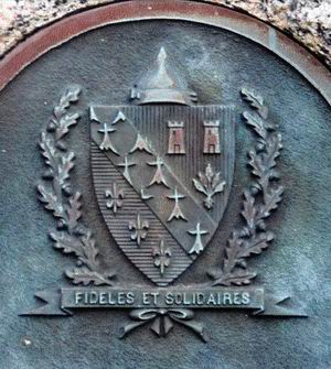 Close up of the Allaire/Dallaire Coat of Arms