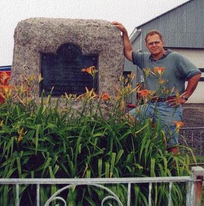 Phil Dallaire at the Allaire/Dallaire Monument July 2001